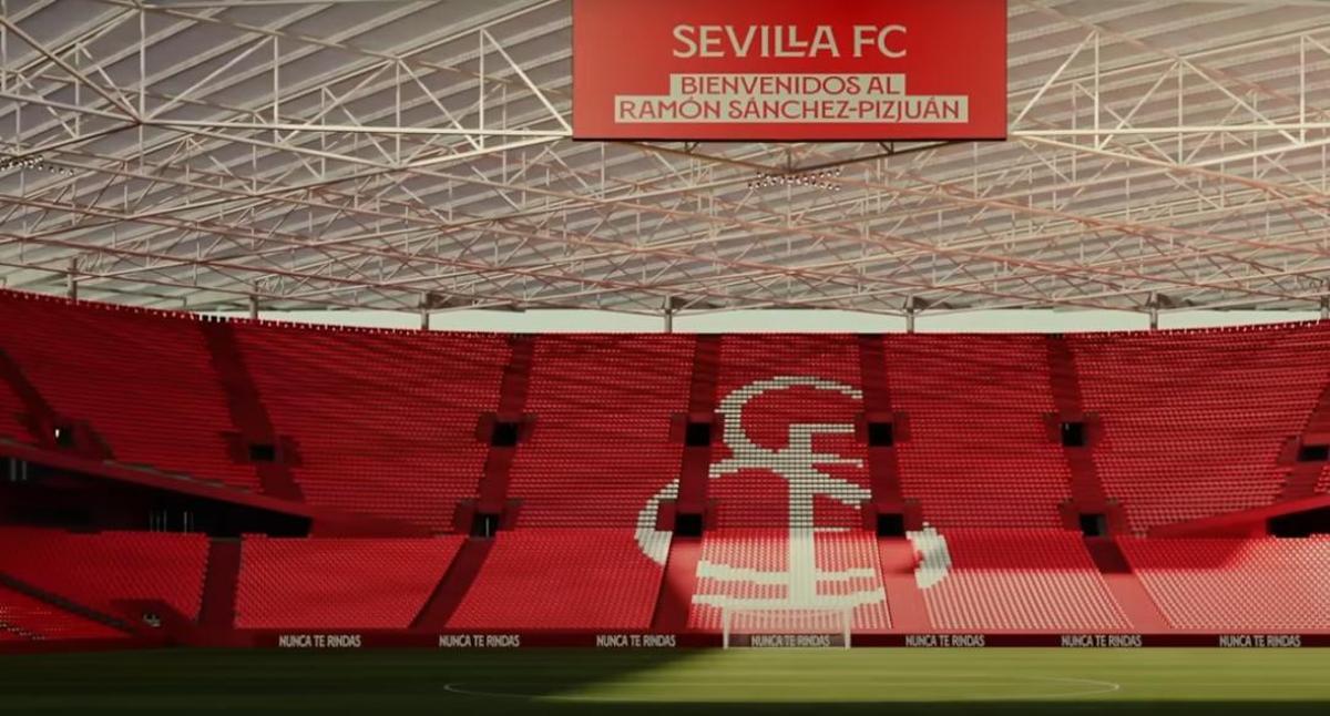 Recreación del futuro estadio del Sevilla FC, el nuevo Ramón Sánchez-Pizjuán