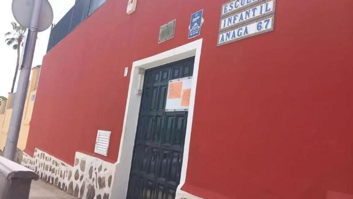 Fachada de la escuela infantil Anaga, en el barrio de Salamanca.