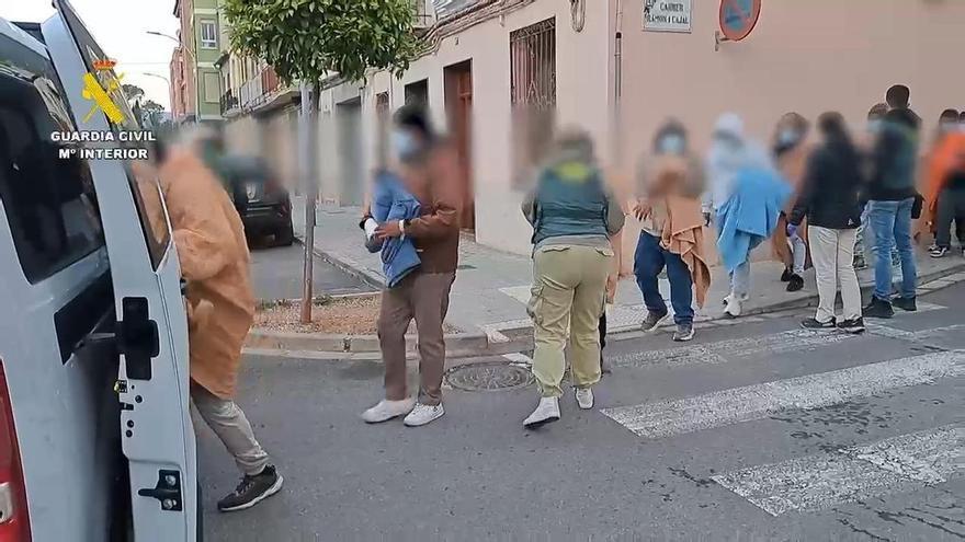 Operación de la Guardia Civil contra una red de explotación de inmigrantes en Castellón y Valencia
