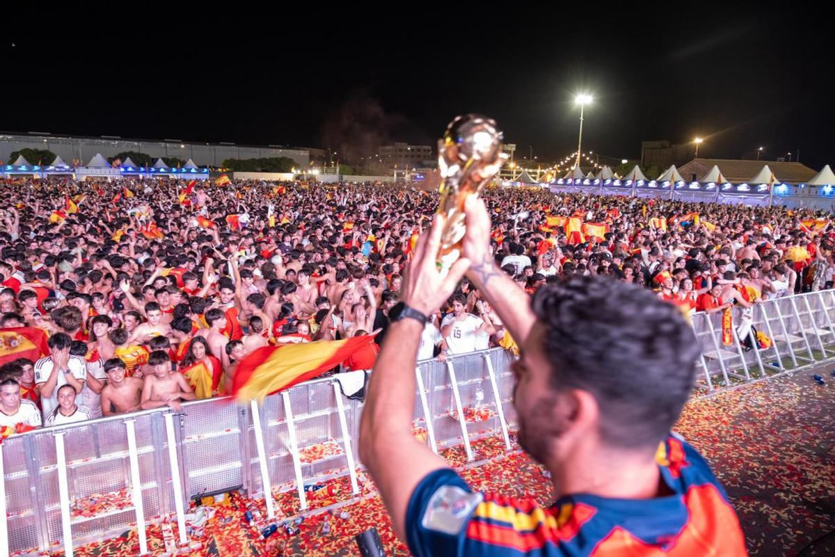 La final del Mundial en Mallorca: La 'fan zone' de España en Son Fusteret