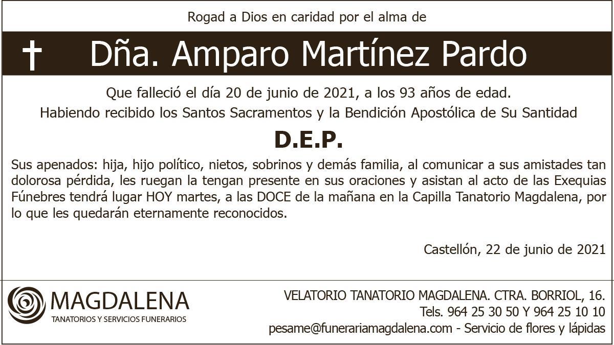 Dª Amparo Martínez Pardo