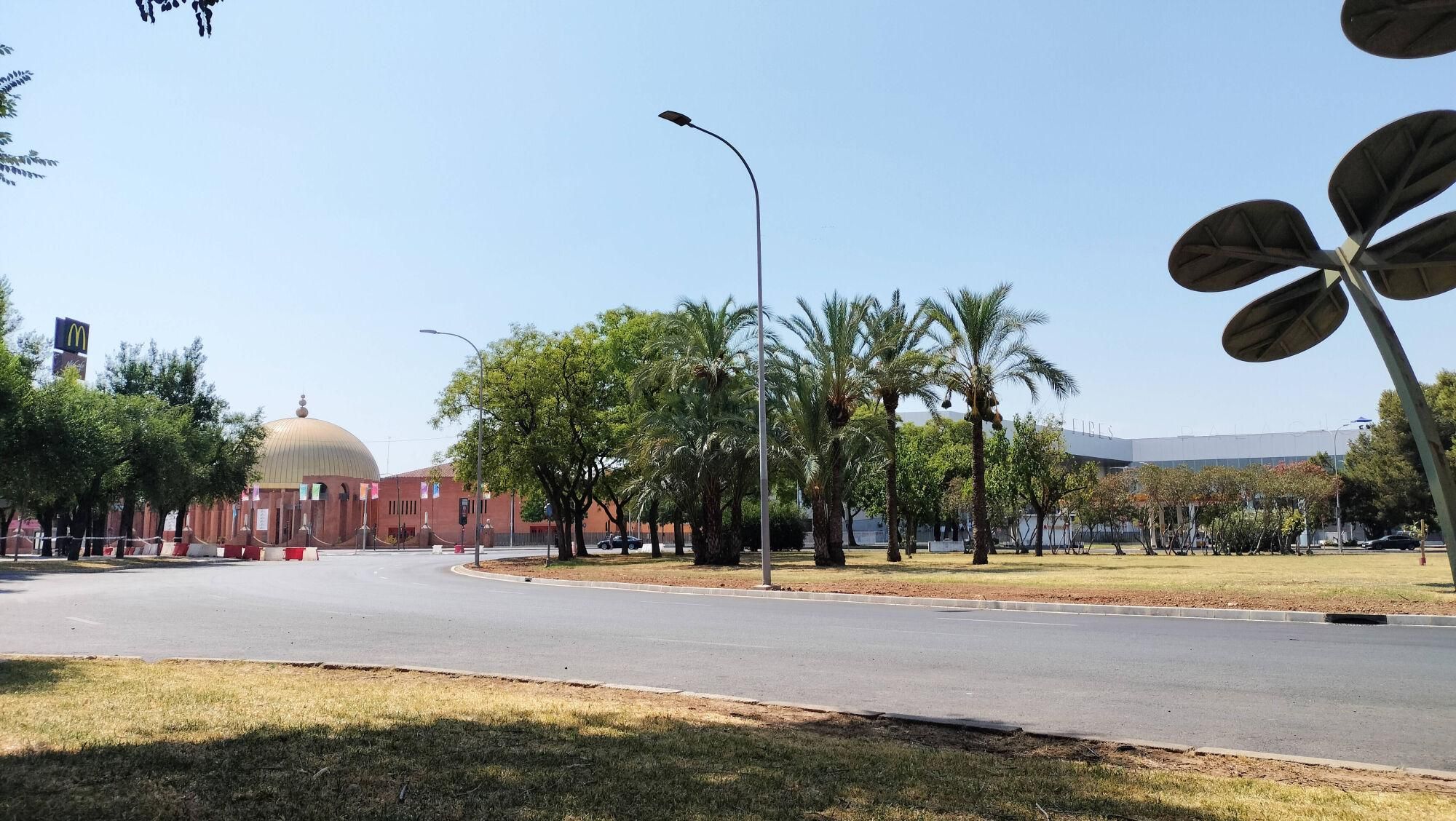 Glorieta Palacio de Congresos en Sevilla Este, el lunes 30 de junio durante la IV Conferencia Internacional para la Financiación al Desarrollo de la ONU