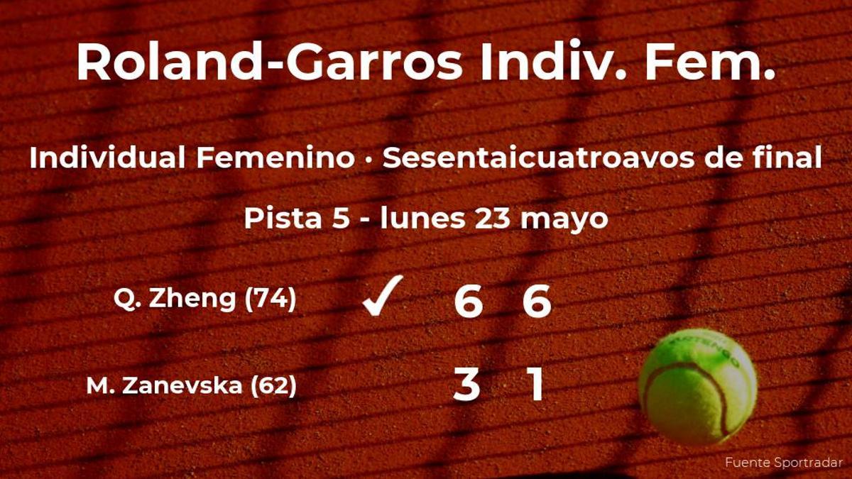 Qinwen Zheng estará en los treintaidosavos de final de Roland-Garros