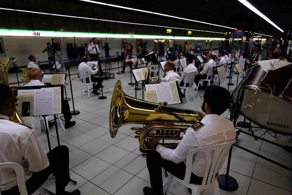 Concierto en el metro de El Perchel con motivo del aniversario de los hospitales Regional y Materno