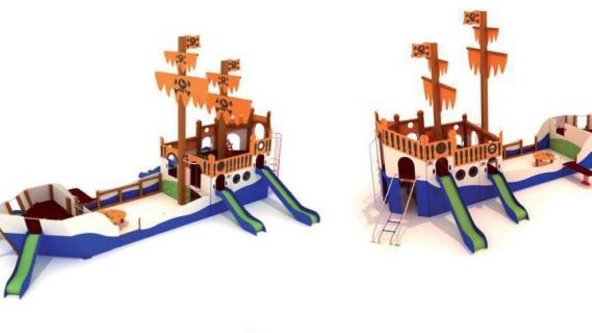 Nuevos juegos infantiles en el parque Nueva Fraterndiad de Elda.
