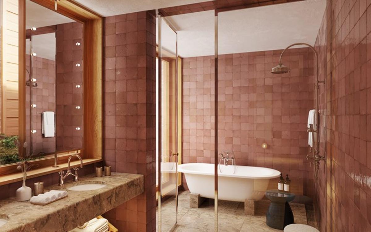 Baño de uno de los alojamientos del resort