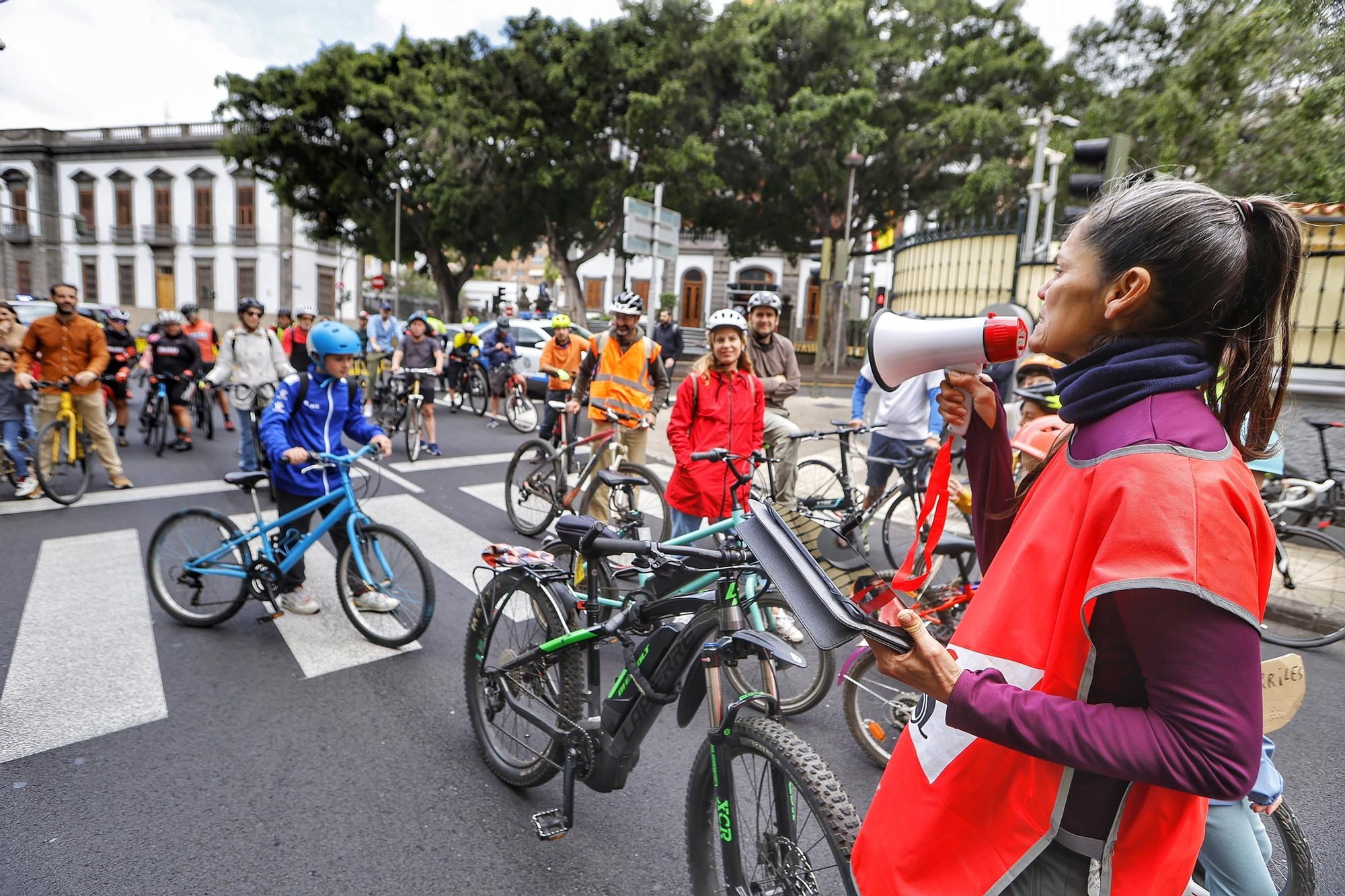 Manifestación a favor de los carriles bicis en Santa Cruz de Tenerife