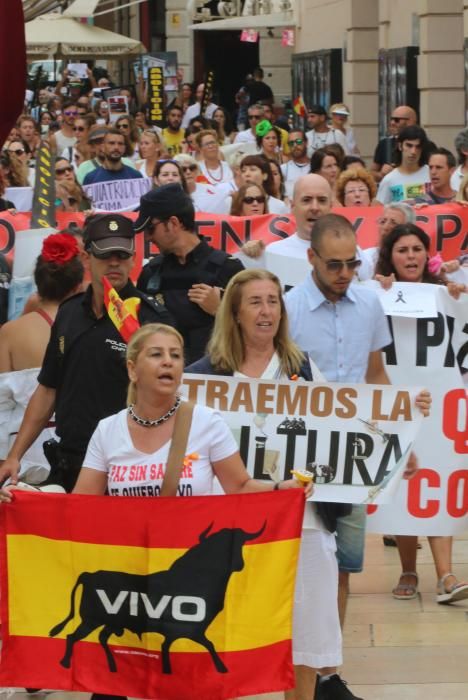 Manifestación antitaurina en Málaga