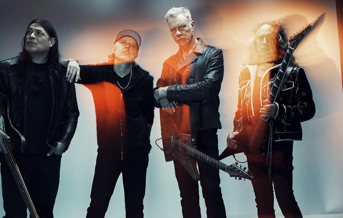 De izquierda a derecha, Robert Trujillo, Lars Ulrich, James Hetfield y Kirk Hammett.