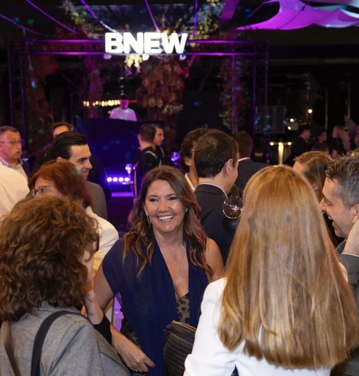 La directora general del Consorci de la Zona Franca, Blanca Sorigué, en la fiesta posterior a la entrega de los premios BNEW.