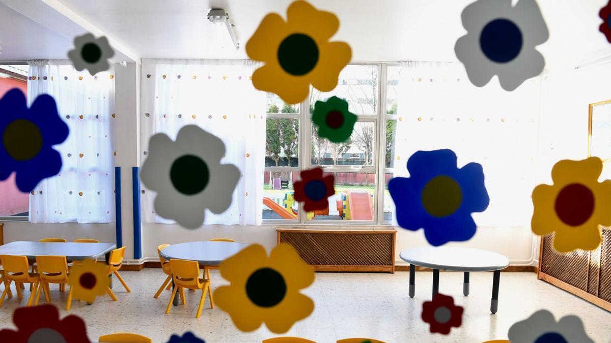 Interior de una escuela infantil de la ciudad.