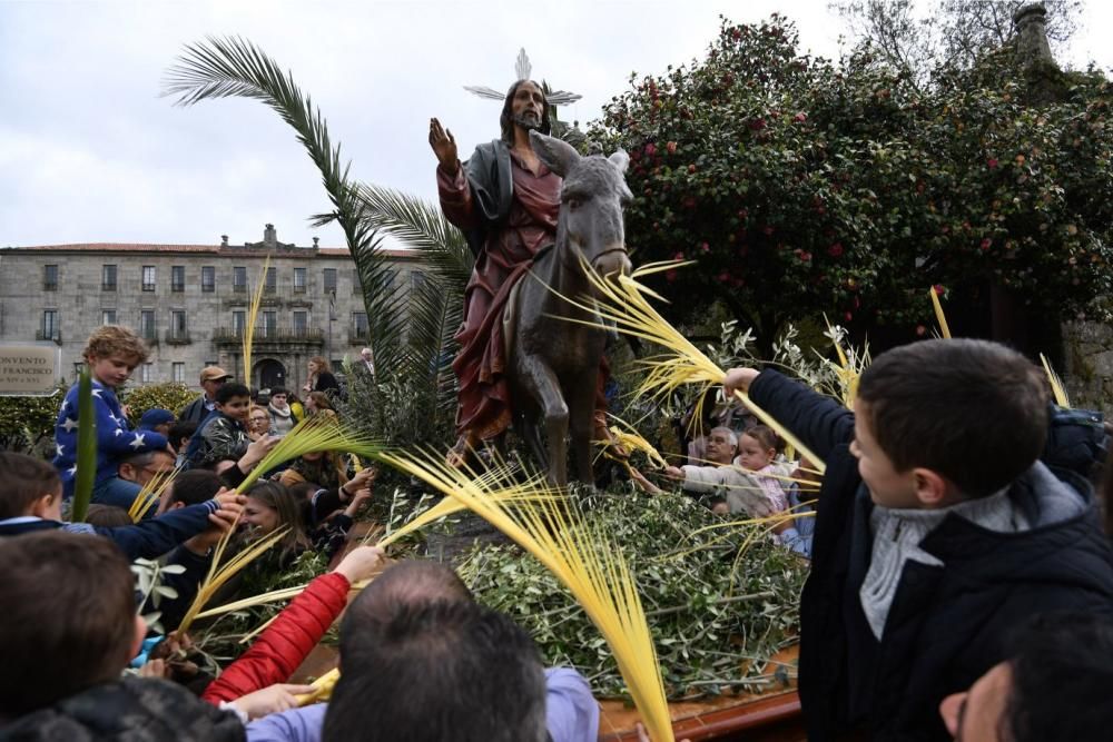 Multitudinaria procesión de "La Burrita" en Pontevedra. // G. Santos