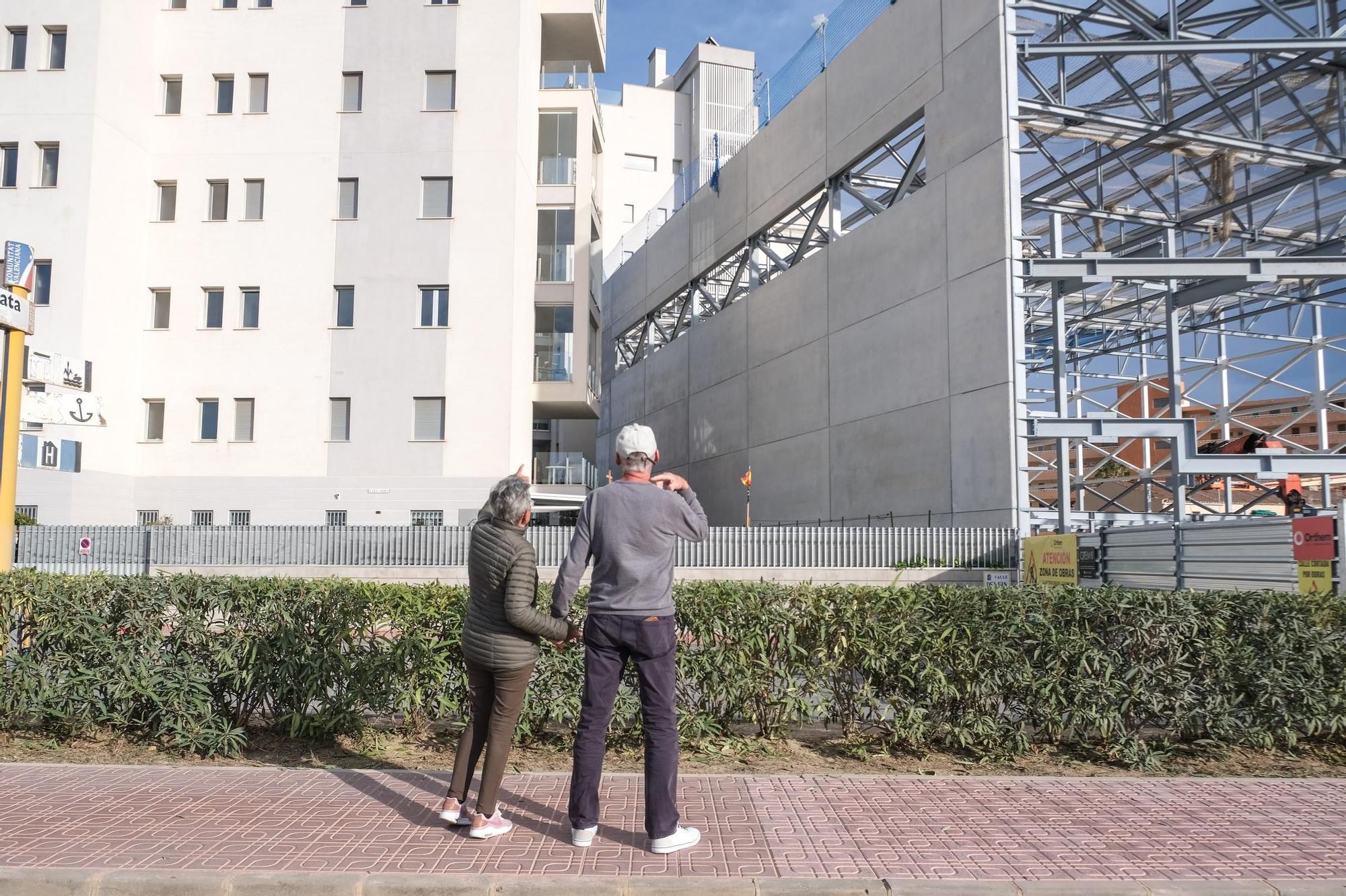 Visita a las obras del pabellón polideportivo de La Mata