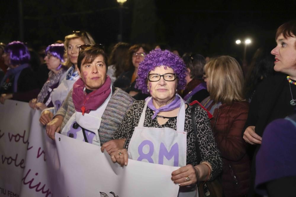 Manifestación feminista en Xàtiva