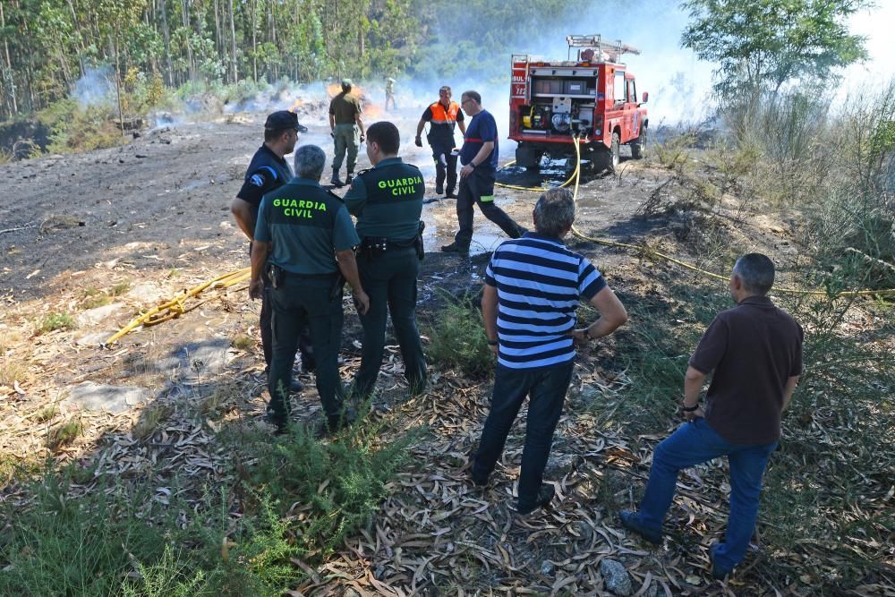 Un fuego quema 2.000 m2 al lado del Parque de Bomberos //G.N.