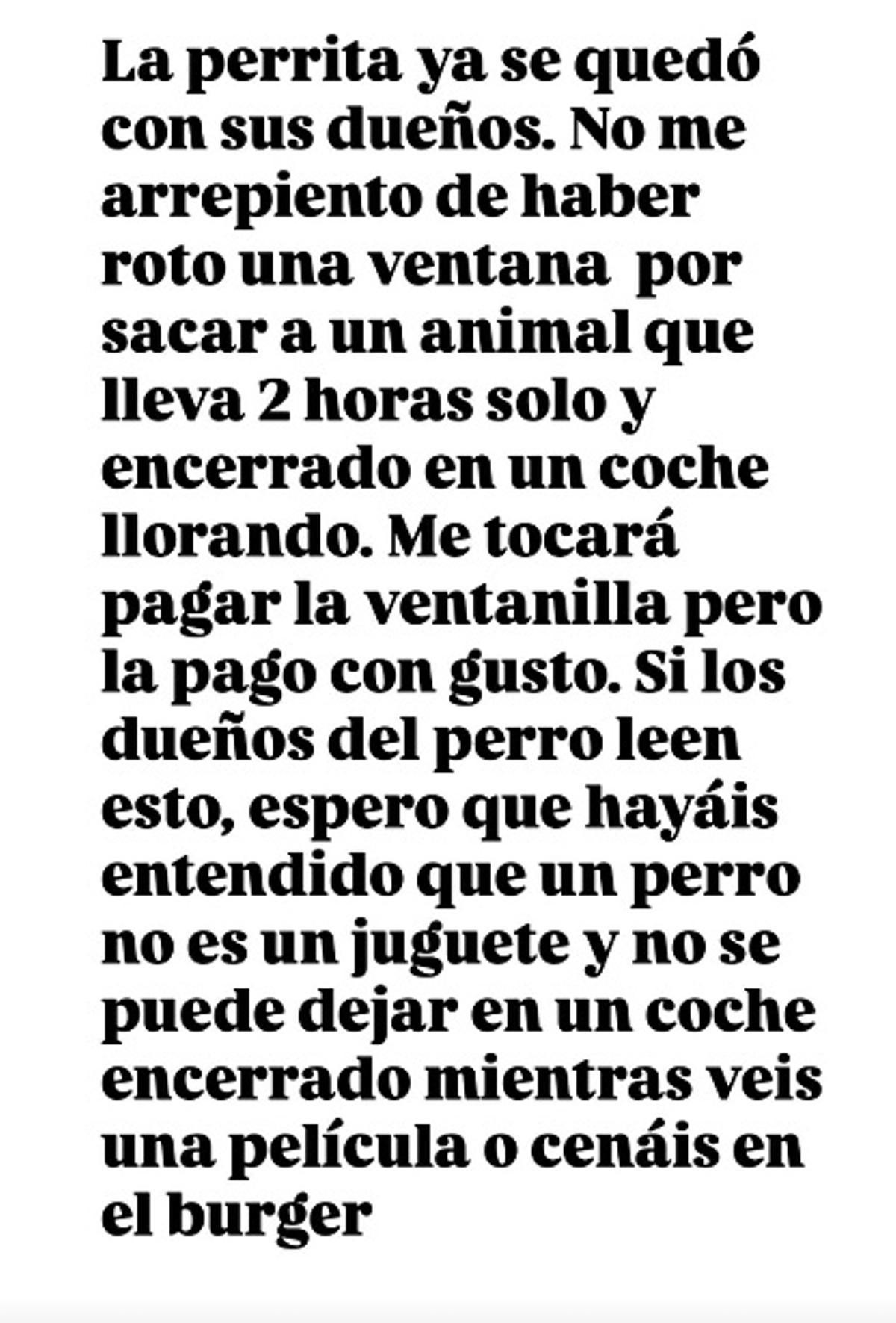 Comunicado de Omar Montes tras rescatar a la perrita.
