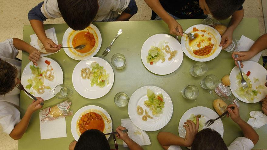 Un almuerzo en un comedor un colegio en Málaga.