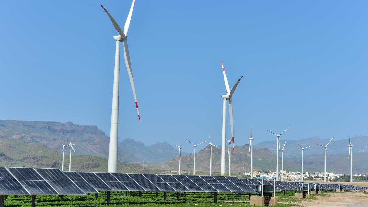 Parque eólico ubicado en el sur de Gran Canaria.