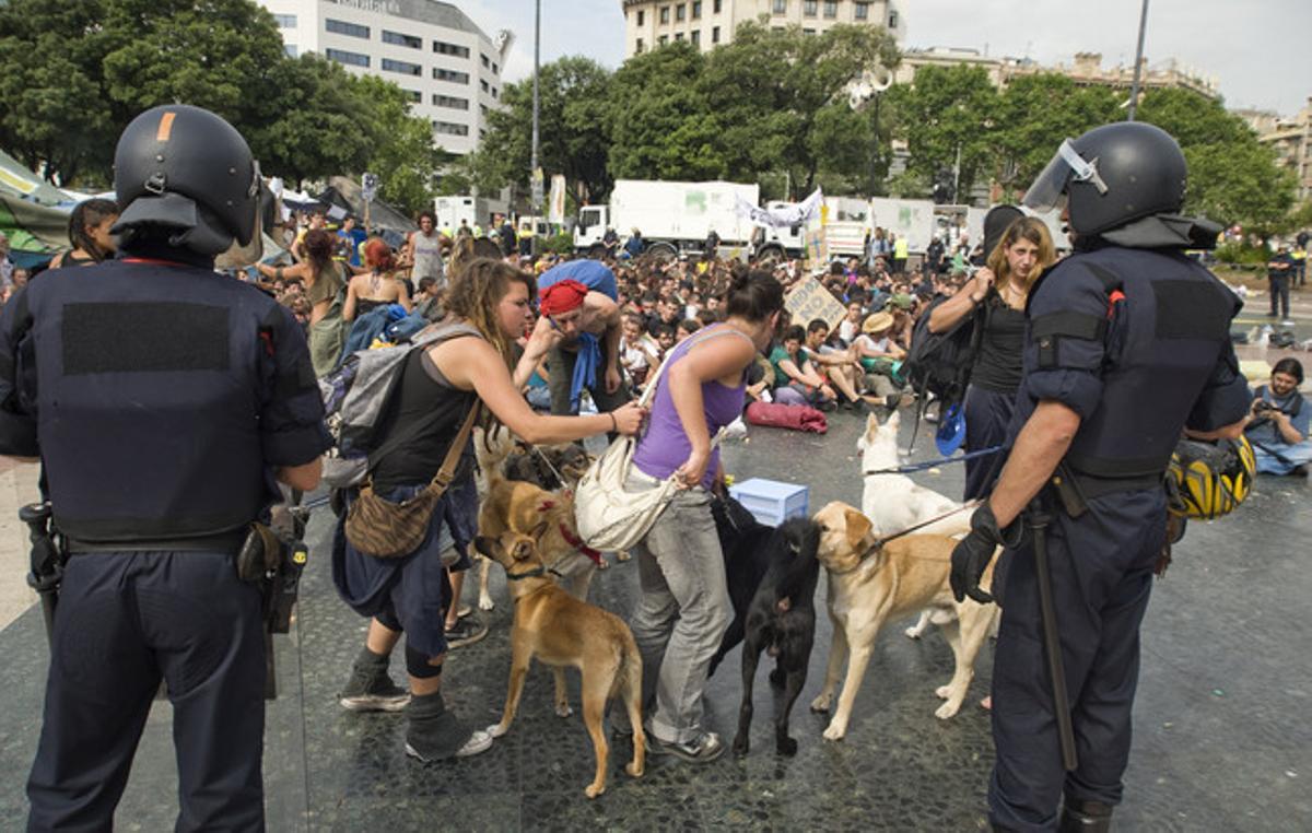 El desallotjament de la plaça de Catalunya, vist per Ferran Sendra.