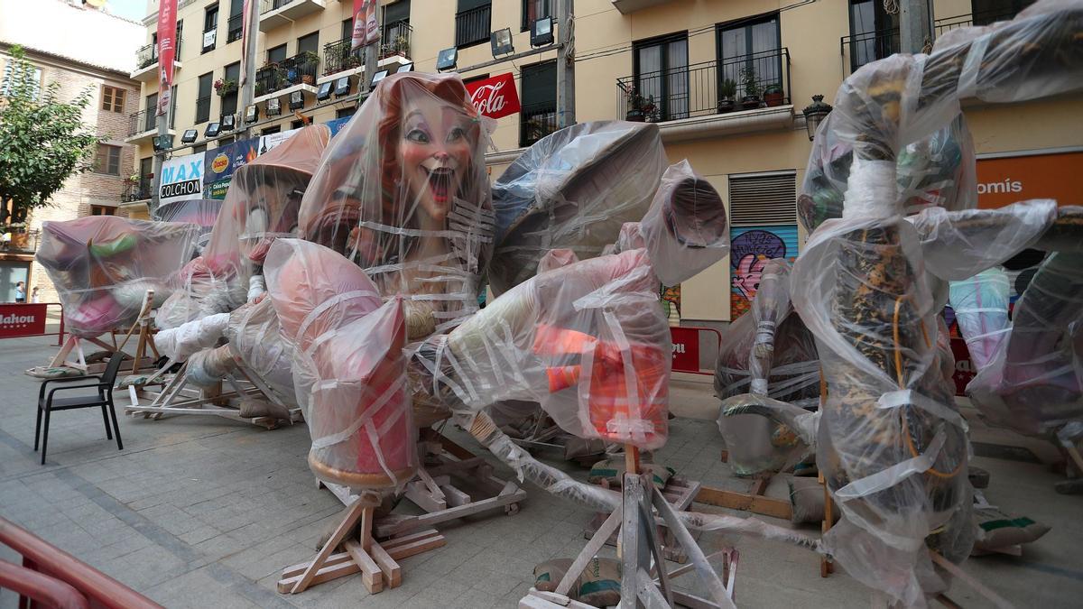 Una de las Fallas, preparada para su montaje.