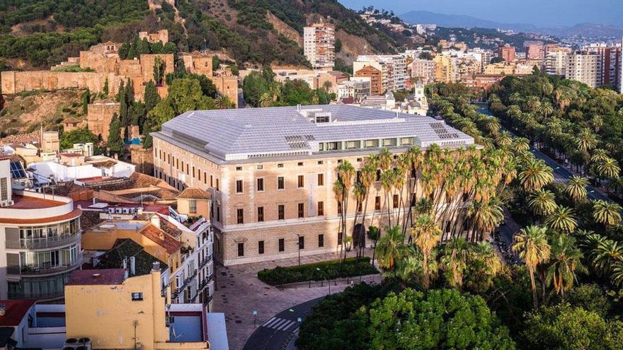 Vista aérea del Museo de Málaga.