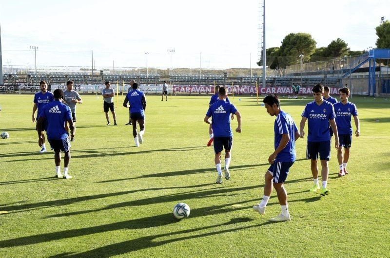 Primer entrenamiento de Kagawa con el Real Zaragoza