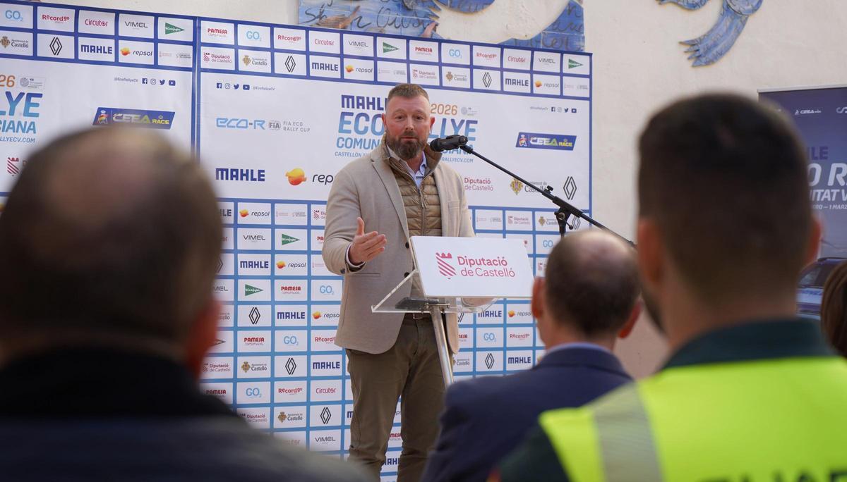 La presentación del Mahle Eco Rallye ha estado presidida por el diputado de Deportes de la Diputación de Castellón, Iván Sánchez.
