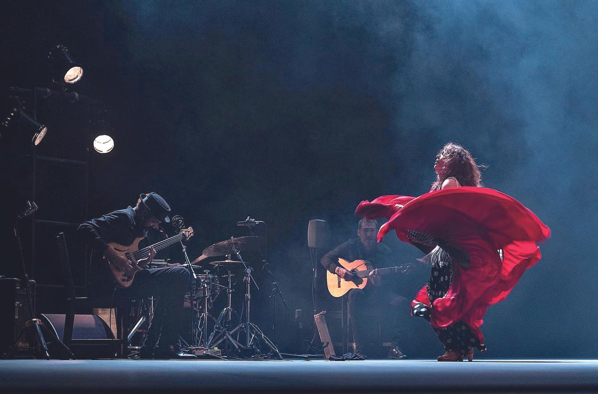 Olga Pericet, durante un momento del montaje de su última coreografía.