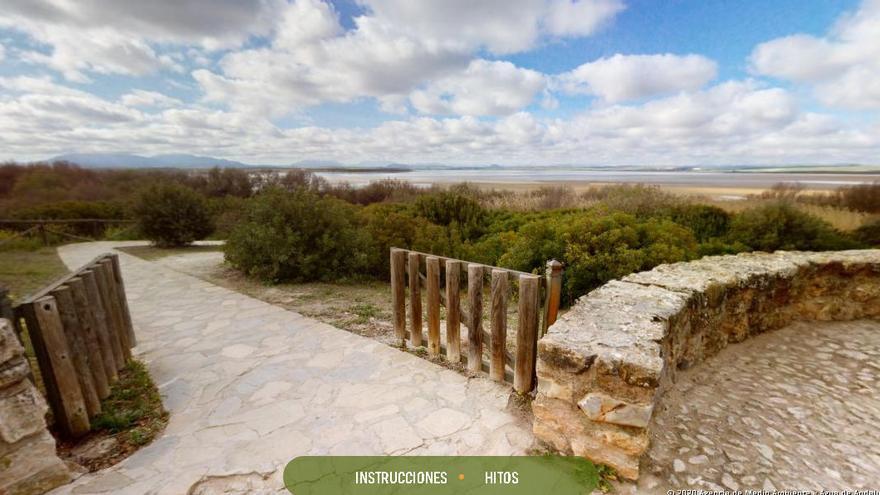 Imagen que se puede ver en la visita virtual a la Laguna de Fuente de Piedra.