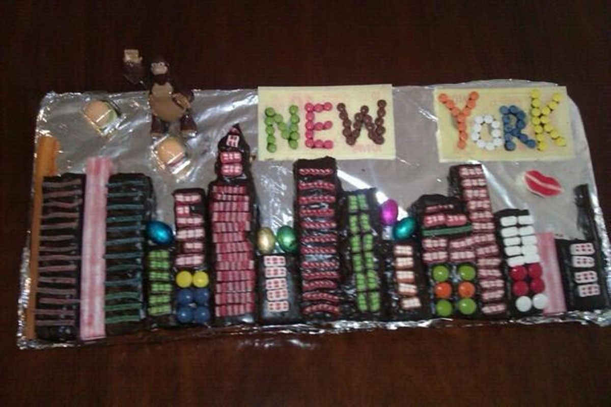 La ciutat de Nova York feta amb xocolata i llaminadures, de la Noèlia.