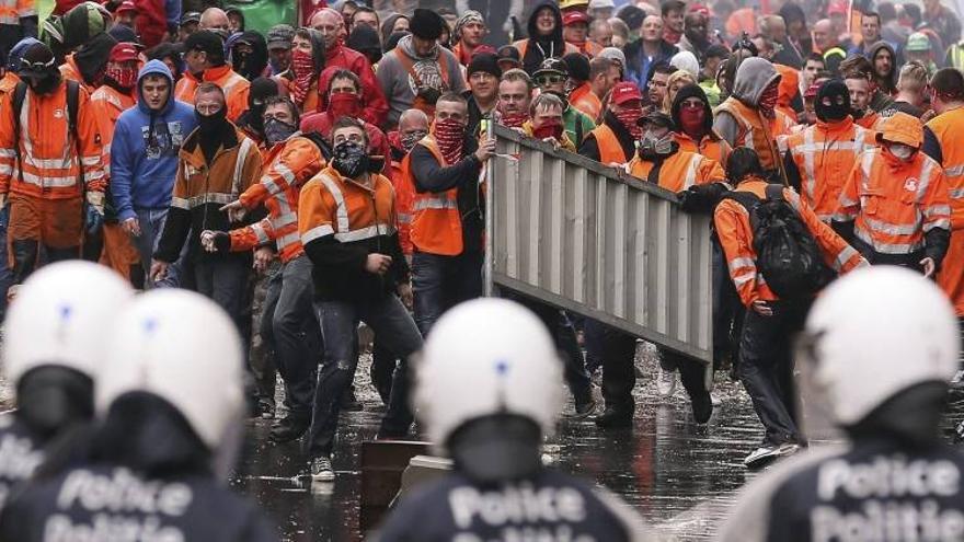 La marcha contra la austeridad de Bruselas concluye con incidentes