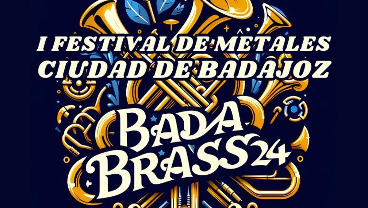 Cartel I Festival de Metales Ciudad de Badajoz 'BadaBrass 24'.