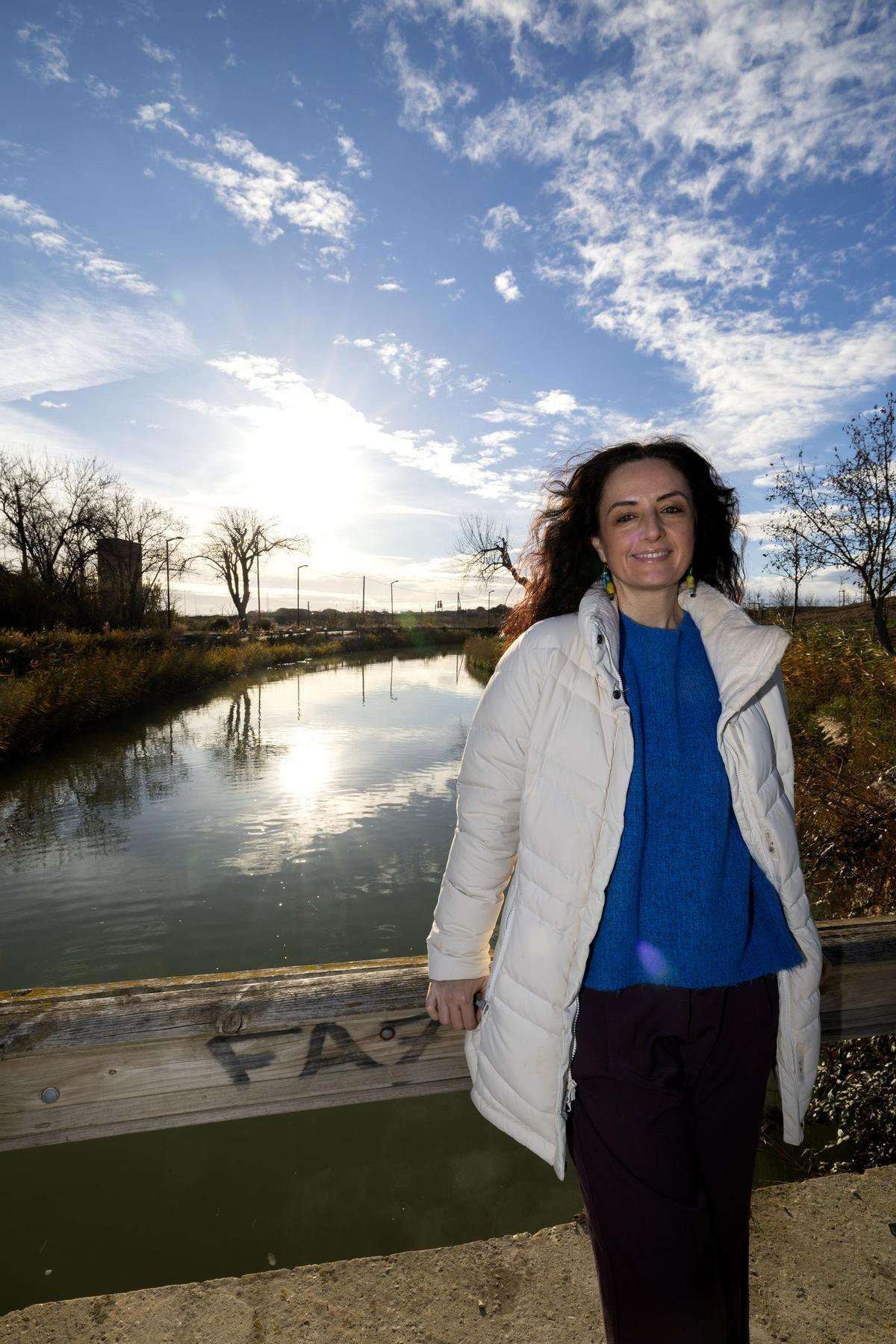 Marta Abengochea, en el paseo del Canal, en Parque Venecia.