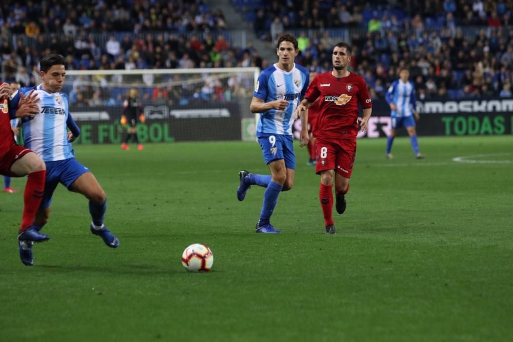 El Málaga se adelantó, perdonó y desapareció en una segunda mitad donde vio como el Osasuna remontaba para llevarse el choque