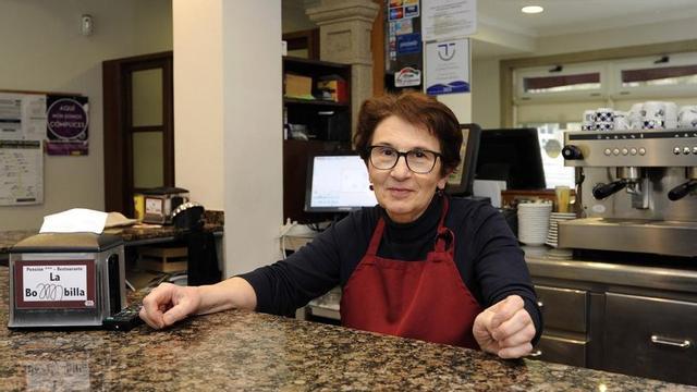 Pilar Porto, ayer, en el restaurante de La Bombilla. |  Bernabé/Javier Lalín