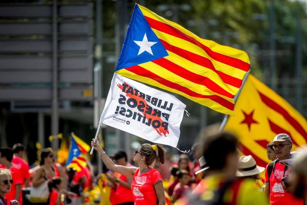 Totes les imatges de la manifestació de la Diada 2018