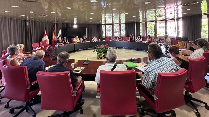 Reunión entre las administración y los actores sociales para abordar el envejecimiento activo en La Gomera.