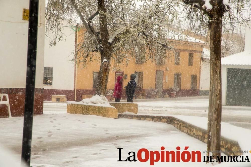 Nieve en las pedanías altas del Noroeste