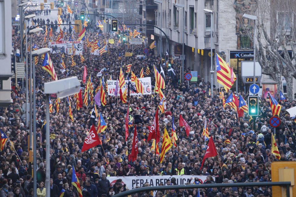 Manifestació a Girona del 21 de febrer.