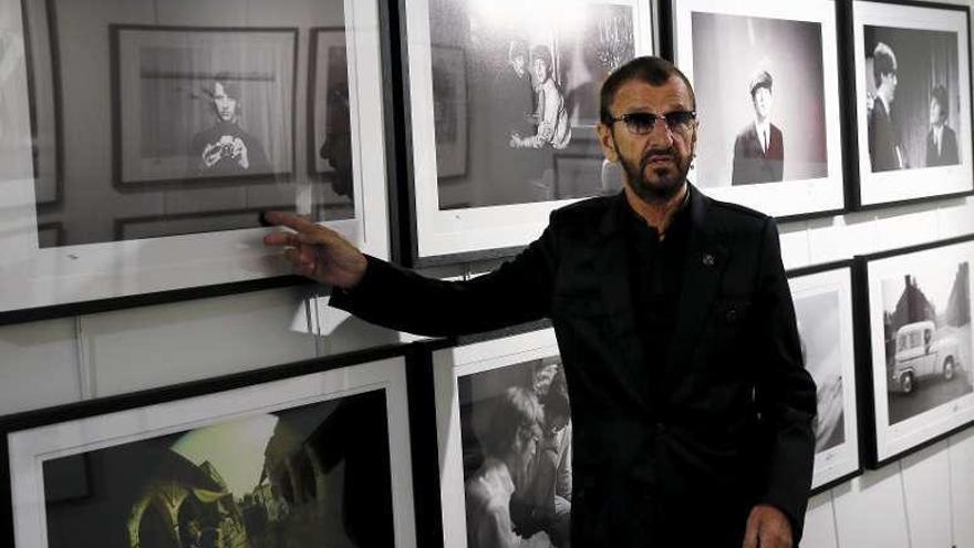 Ringo Starr durante la inauguración de la exposición.