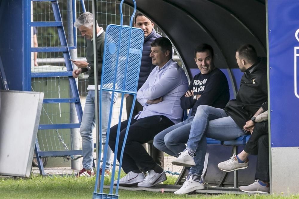 El ovetense dirigió hoy su primer entrenamiento al frente del primer equipo