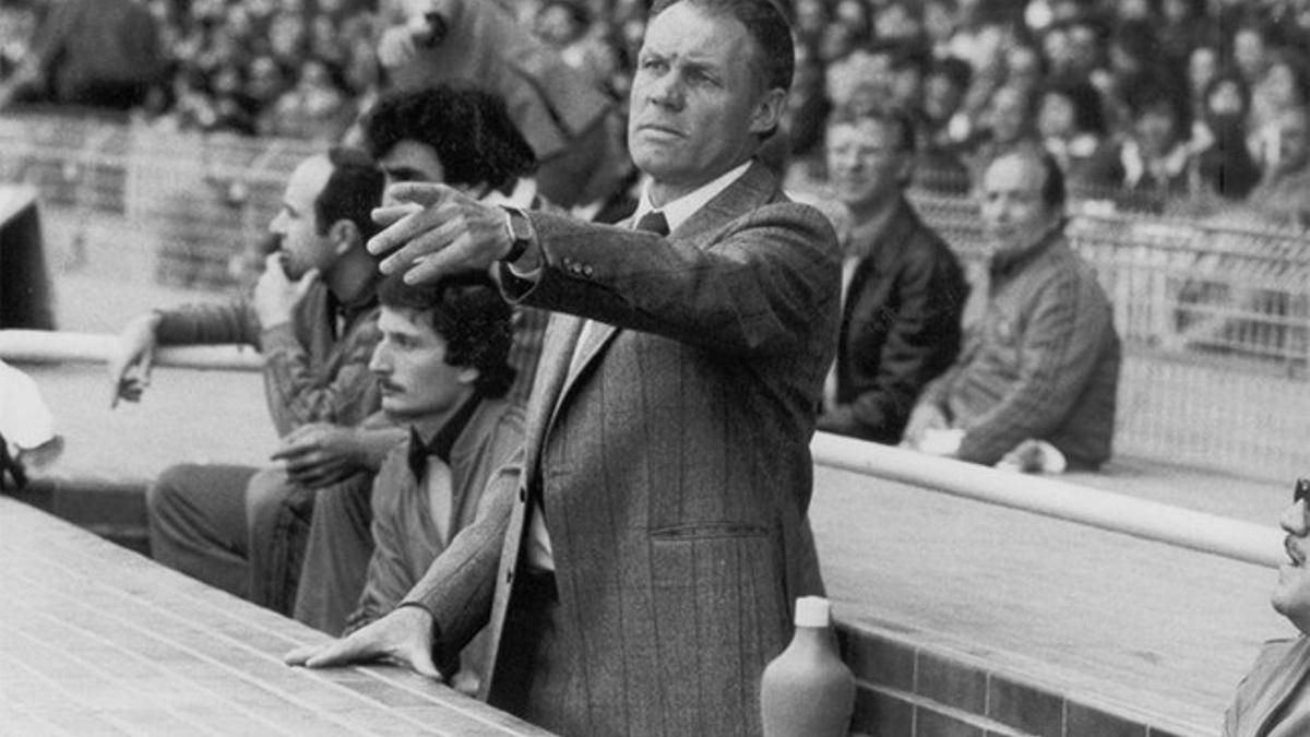 Michels, en su etapa como entrenador del FC Barcelona