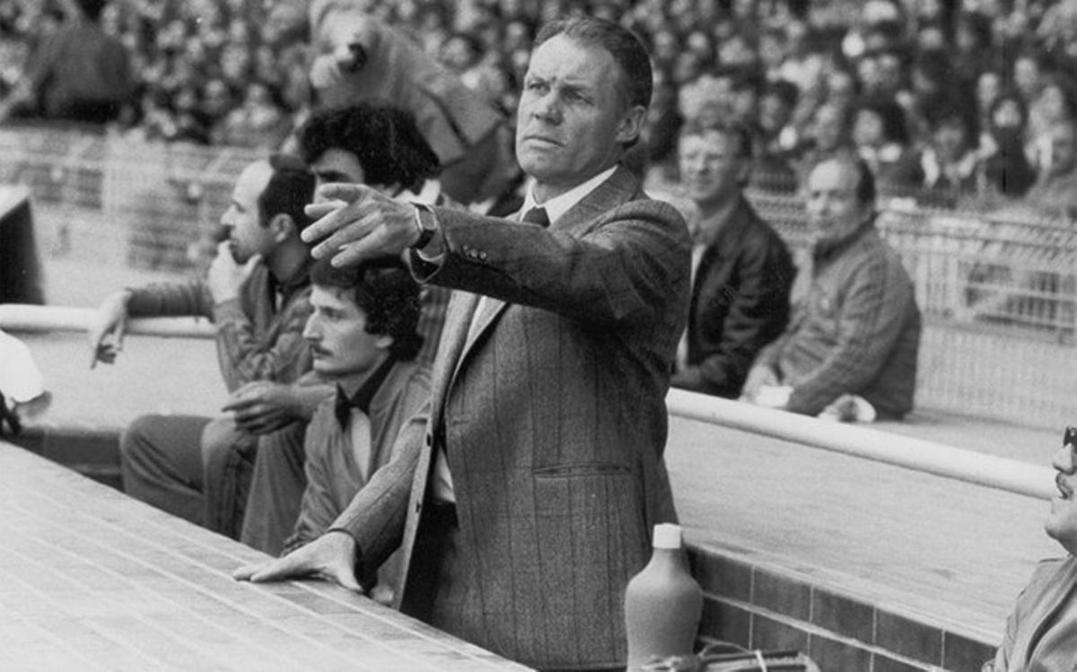 Michels, en su etapa como entrenador del FC Barcelona