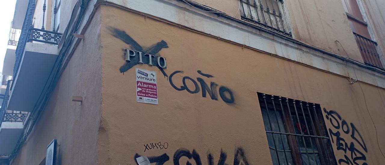 La calle Pito, ayer.