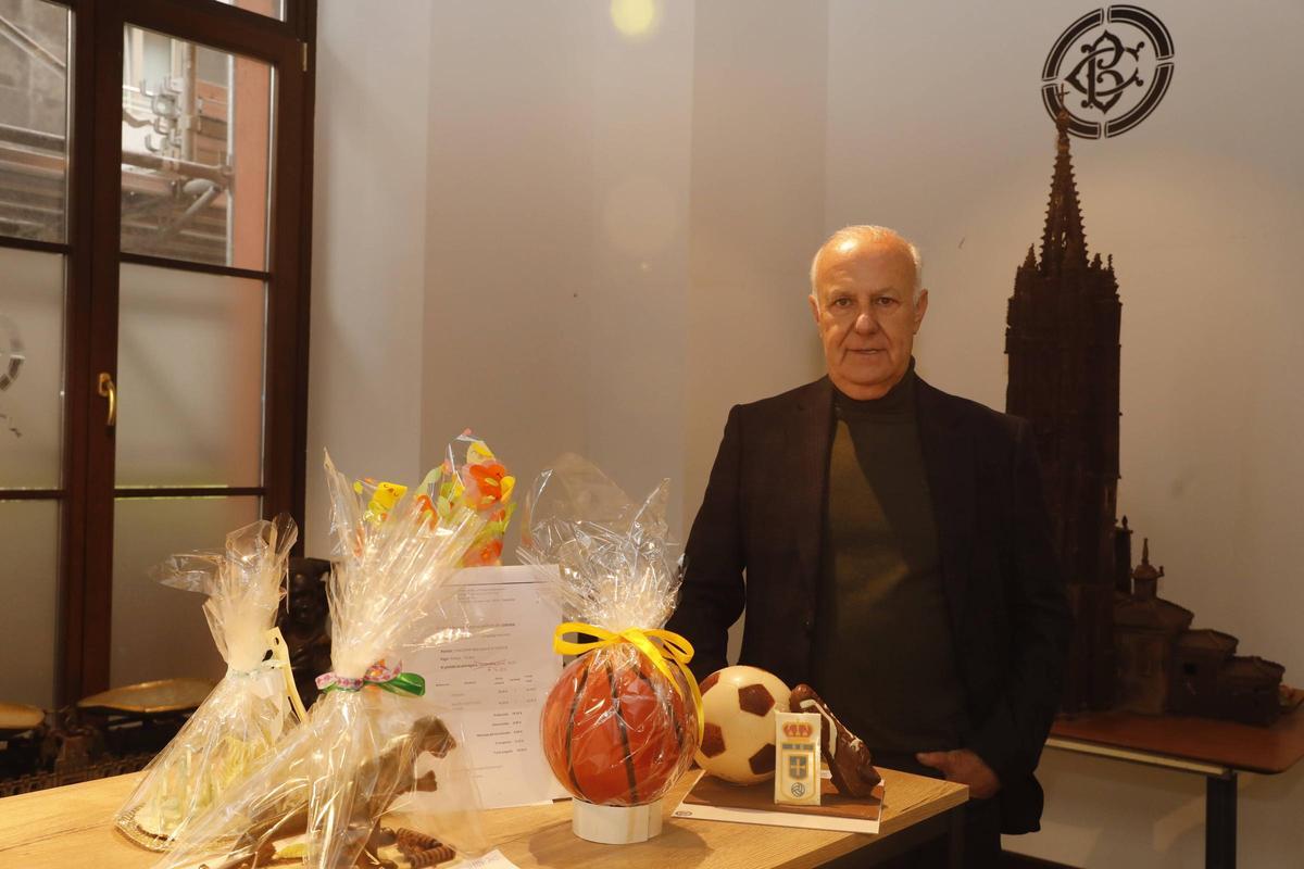 José Juan de Blas con varias monas de pascua en Camilo de Blas.