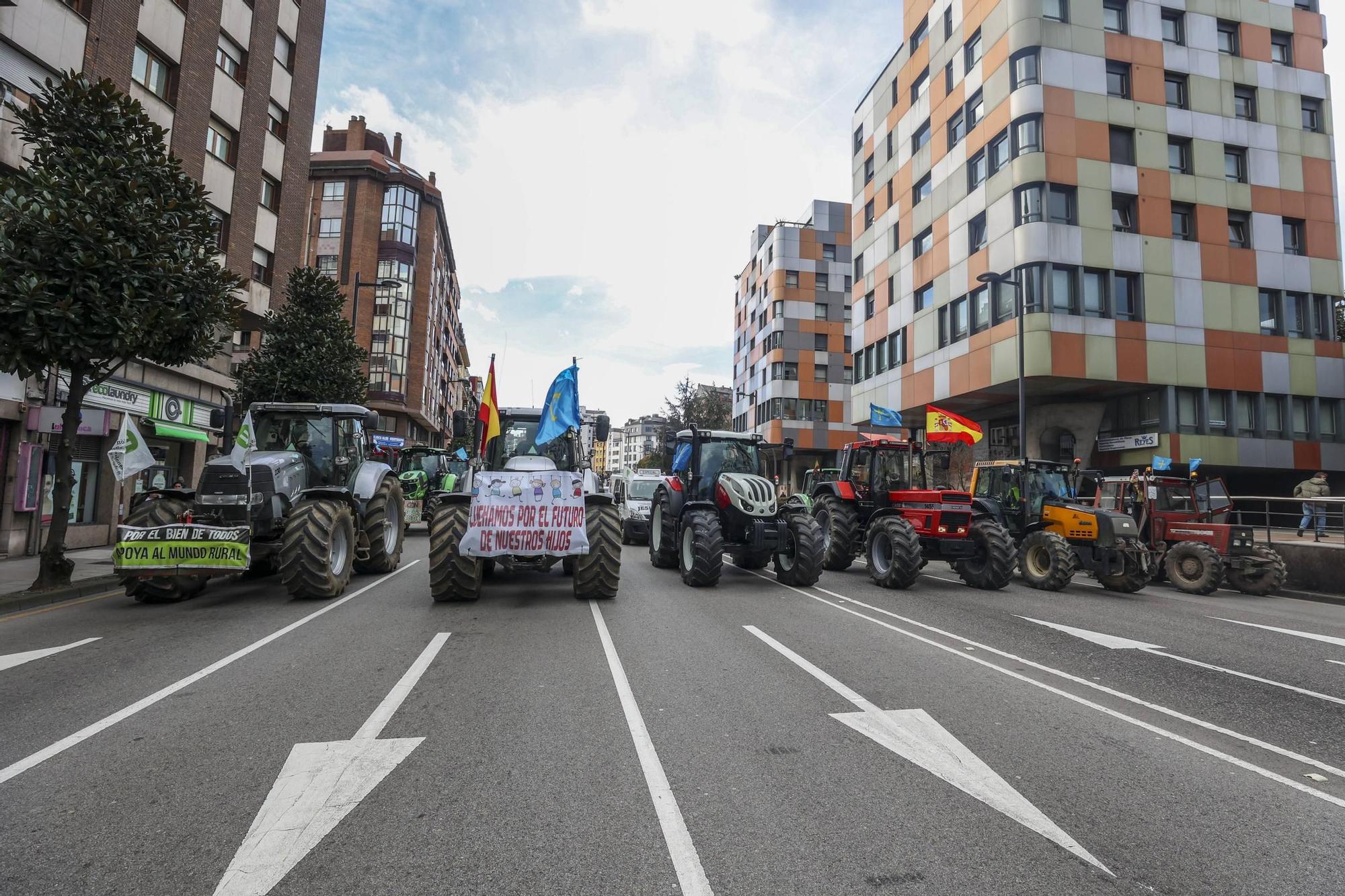 Así fue la protesta agrícola y ganadera convocada en Oviedo