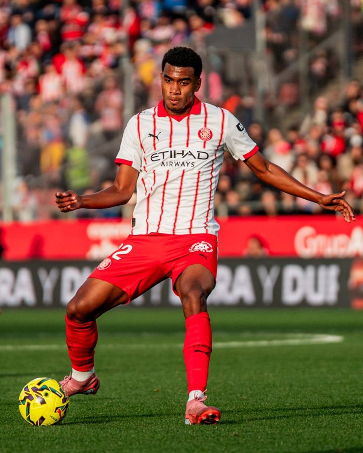 Solís en un partit amb el Girona