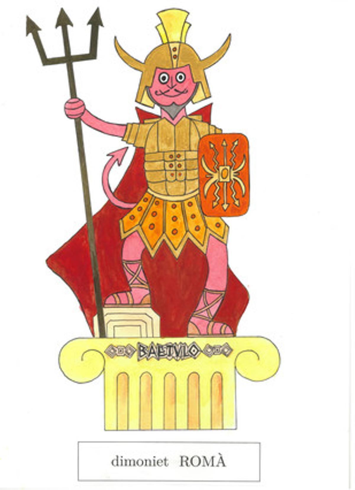 Disseny guanyador del premi ’Dimoni de Badalona – Crema’l tu’ 2014.