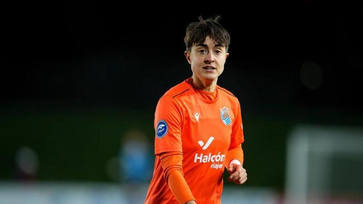 Lucía Pardo, en un partido con la Real Sociedad la temporada pasada.