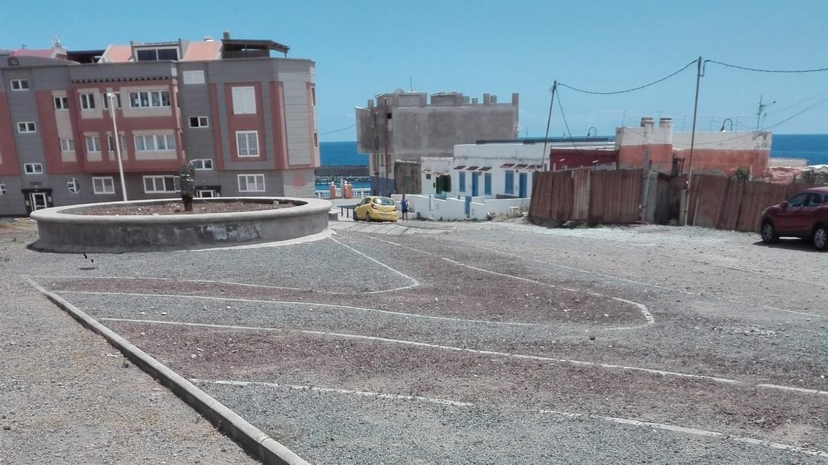 La plaza de Taliarte que lleva en obras más de 20 años sin terminar su construcción